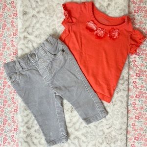 🛍 4 for $30 - 2 piece 3m baby girl outfit